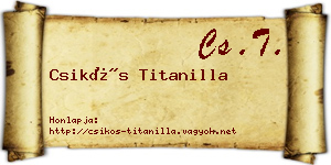 Csikós Titanilla névjegykártya